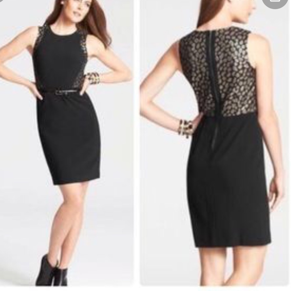 ANN TAYLOR BLACK sleeveless sheath DRESS SIZE 0P